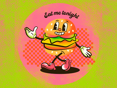 fastfood🤡🍼 1930 1930s 1940s 30s 40s burger cartoon character fast food fastfood mid century mid-century midcentury old cartoon old school pop art retro retro design retro illustration vintage vintage inspired