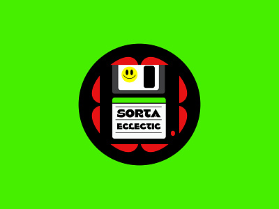 sorta eclectic concept one 90s acid acid logo branding cool design fun logo logotype old school smile smiley sticker vintage