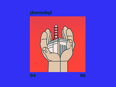 Chernobyl adobe illustrator draw atomic blue chernobyl contrast design illustration radiation symbol vector