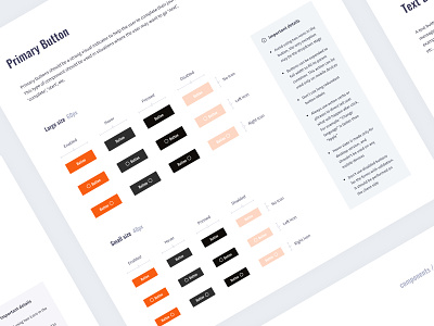 Web Design System - Buttons button states buttons components design system e commerce figma hand off primary button principles product design secondary button styleguide text button ui design variants web design