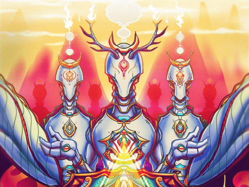 From a plane of enlightenment awaken character design conceptart game art illustraion psychedelic spiritual storytelling vegan vegan illistration