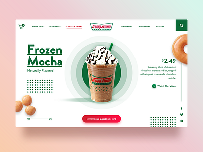 Krispy Kreme UI Concept design ui user interface design ux web website