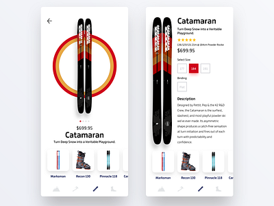 K2 Skis Concept design ui uidesign uxdesign uiux user interface ux