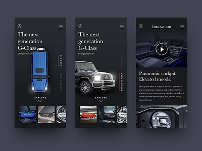Mercedes Benz G-Class UI Concept ui ui design user experience user interface