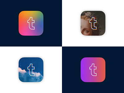 Tumblr app icon app branding design graphic design logo ui