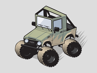 Suzuki Samurai illustration personal project