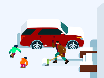 Snowballs commercial illustration