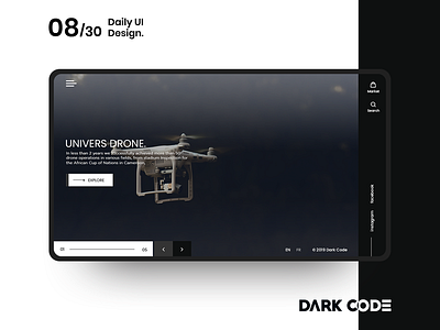 Dark Code Daily UI 30 - Day 08 app app design apps design dailyui dark code design design concept dribbble drone enterprise interface interface design ui uiux design ux ux designer ux ui design web website