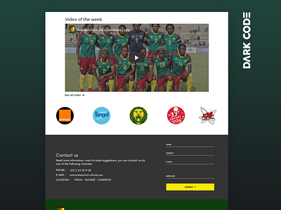 Dark Code Daily UI 30 - Day 15 (Part. 03) app design dailyui dark code darkcode design design concept dribbble federation footbal interface interface design redesign concept redesigned ui uiux design ux ux designer ux ui design web website
