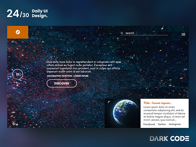 Dark Code Daily UI 30 - Day 24
