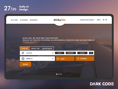 Dark Code Daily UI 30 - Day 27 airline company airplane company dailyui dark code design design concept dribbble interface interface design ui uiux design ux ux designer ux ui design website