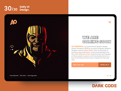 Dark Code Daily UI 30 - Day 30