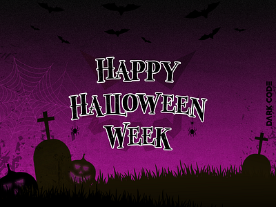 HappyHalloweenWeek art cameroon dark code darkcode design designconcept dribbble halloween halloween design halloween party halloweenweek happyhalloween happyhalloweenweek spider week