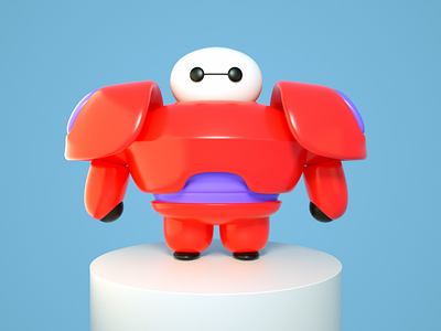 Baymax 3d baymax c4d character model octane photoshop render