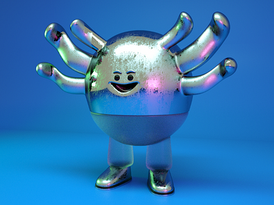 witzy metal spider 3d c4d character metal oc octane photoshop render spider