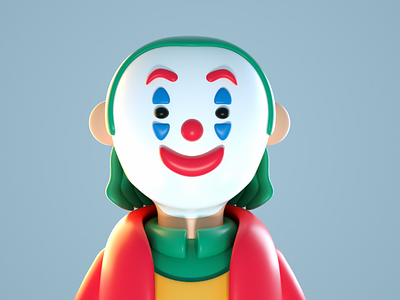 joker 3d model blender c4d character joker maya octane photoshop render