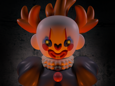 pennywise 3d blender c4d character clown illustration it maya octane pennywise