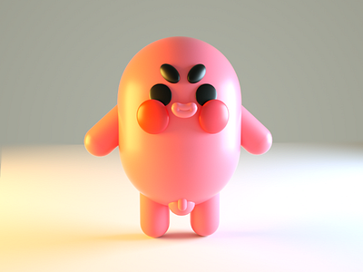 hi there 3d 3d model c4d character funny illustration maya octane render