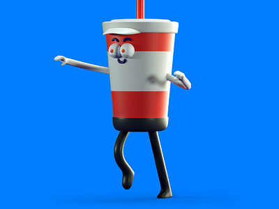 soda🥤 3d 3d character c4d character drink fast food fastfood food illustration render soda