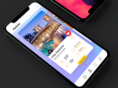 Swip Travel App aftereffect animation app hotel learning travel ui