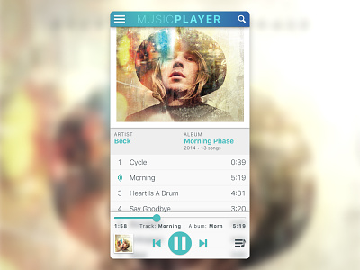 Daily UI: #009 - Music Player app dailyui music music player player sketch ui
