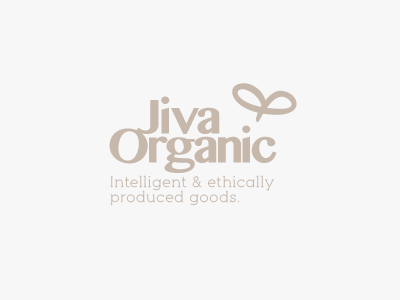 Jiva Organic growth healthy leaf logo organic young
