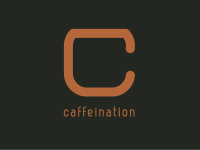 Caffeination cafe caffeine coffee logo
