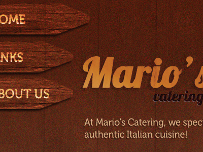 Mario's Catering 90s catering redesign