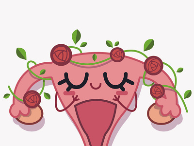 Uterus Vector character design icon illustration illustrator vector