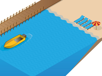 Infographic WIP blue infographic isometric sand sea