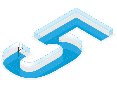 Dribbble is 5! dribbble is 5! illustrators infographic isometric illustration rotate skew scale