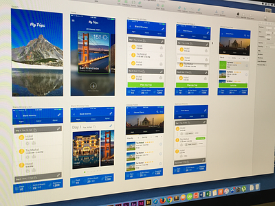 My Trips interface design ios application travel planning ux design