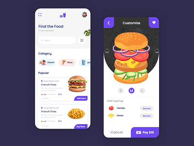 Food Challenge 1 adobe xd animation in adobe xd animation in adobexd creative top design today dailychallenge design designer life food app food app ui typography ui ui design ux