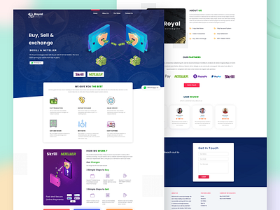 Crypto and Money Exchange Landing Page Design | Mitul Gajjar