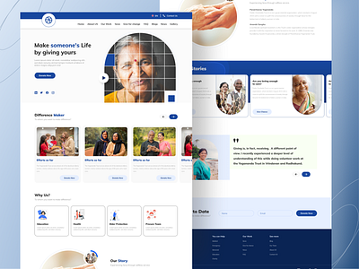 Donation Landing Page | Website | Mitul Gajjar creative page daily design dailychallenge donation landing page figma daily design landing app screen landing page ui ux ux design