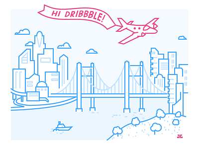 City Illustration - Dribbble Debut