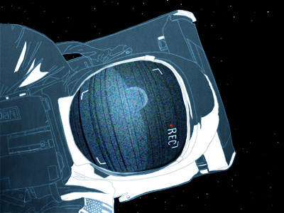 NASA tapes art astronaut gravity illustration nasa space