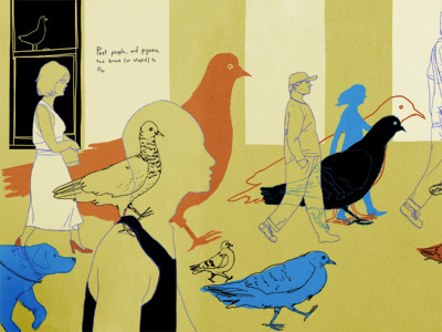 People and Pigeons art illustration nyc people pigeons sketchbook thesis