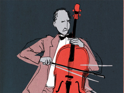 Cellist cello illustration orchestra sketchbook