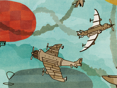 Blimps and Planes air illustration travel