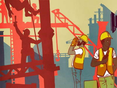 Construction construction illustration
