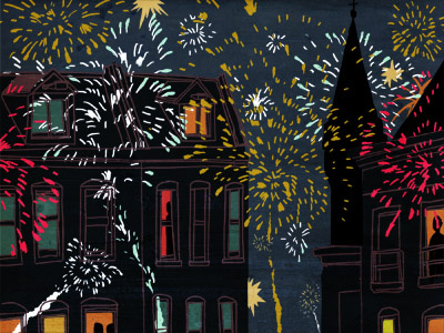 Fireworks amsterdam fireworks illustration new years