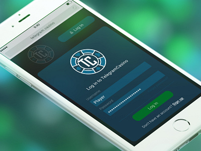 TelegramCasino casino ui ux web webdesign