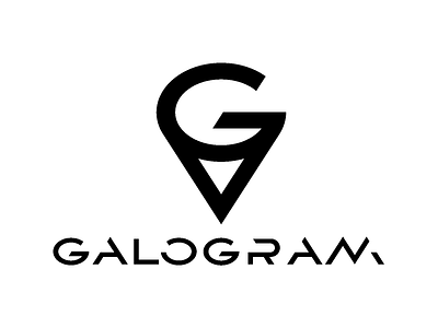 GALOGRAM brand identity branding flat icon logo simple type