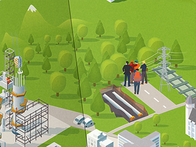 Detail 1 construction editorial green illustration map