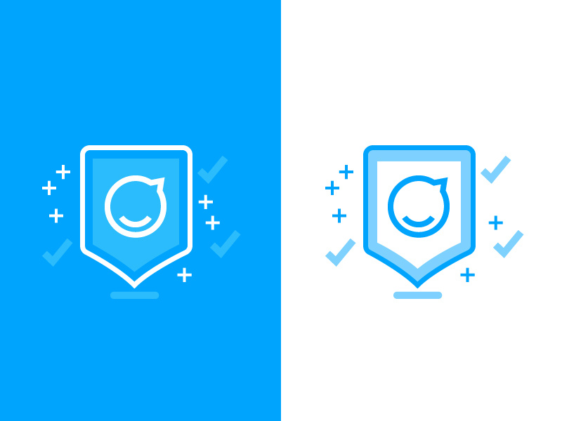 Security Icon for Staffbase simple lines blue security staffbase illustration icon