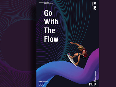 Go With The Flow design designer poster poster a day poster art poster challenge typography vector