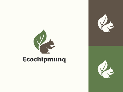 Eco + Chipmunk Logo design branding design fiverr graphic design illustration logo minimal store ui vector