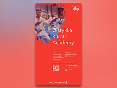 Poster for a karate club in Denmark branding design flat icon identity illustration minimal poster typography