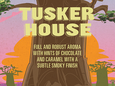 Tusker House Coffee animal kingdom art direction coffee disney label packaging